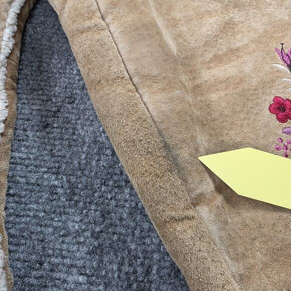 St Johns Bay Jacket Womens Large Embroidered Floral VTG 90s Phoebe Friends Boho - Picture 14 of 16